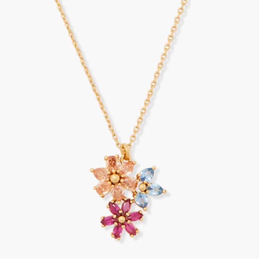 $88 Kate Spade First Bloom Cluster Pendant Necklace - Picture 4 of 8